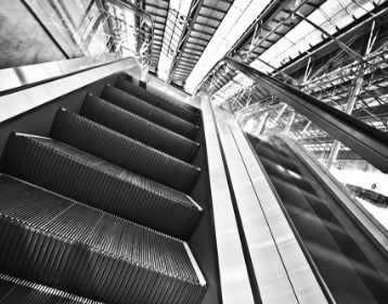 Escalator upwards